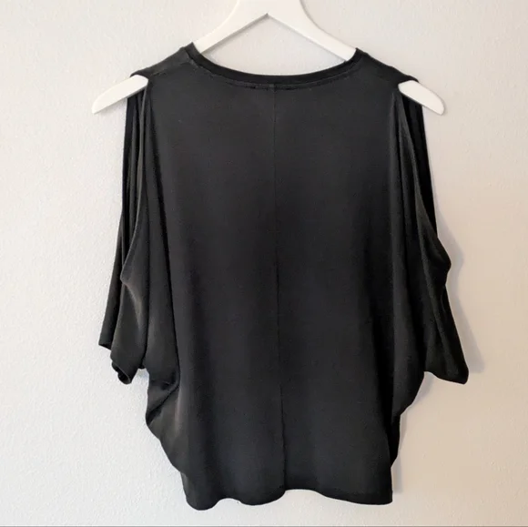 Express Black Women's Cold Shoulder Blouse - Picture 2 of 5